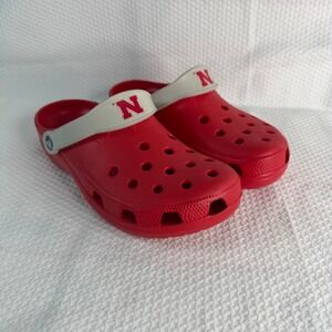 Crocs Nebraska Cornhuskers Red Classic Clogs Mens 8-9 Womens 10-11 NCAA Football
